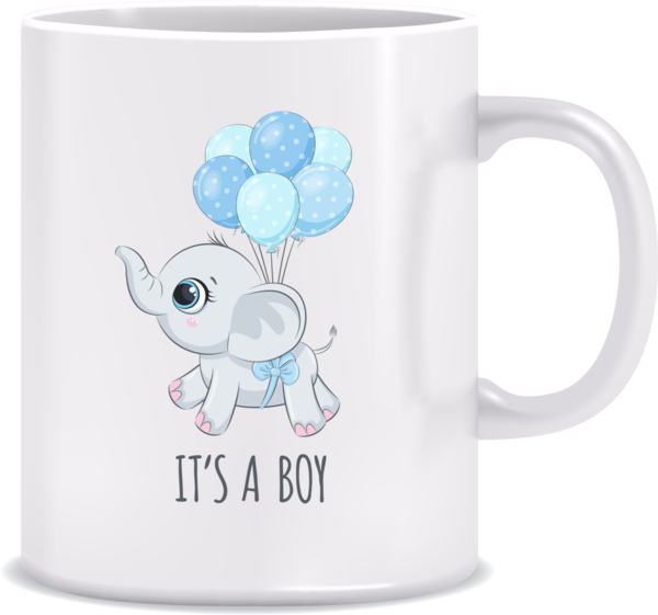 Tasse zur Geburt - Baby Elefant It´s a boy