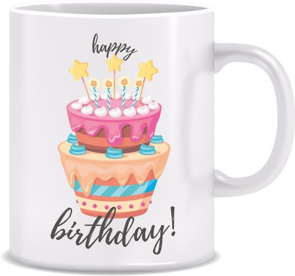 Geburtstag Tasse - Happy Birthday Torte